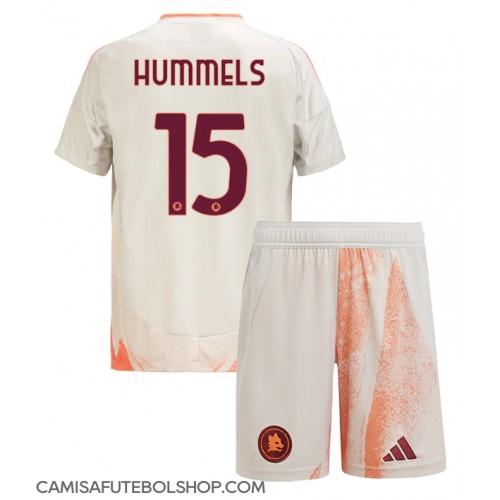 Camisa de time de futebol AS Roma Mats Hummels #15 Replicas 2º Equipamento Infantil 2024-25 Manga Curta (+ Calças curtas)